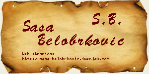 Saša Belobrković vizit kartica